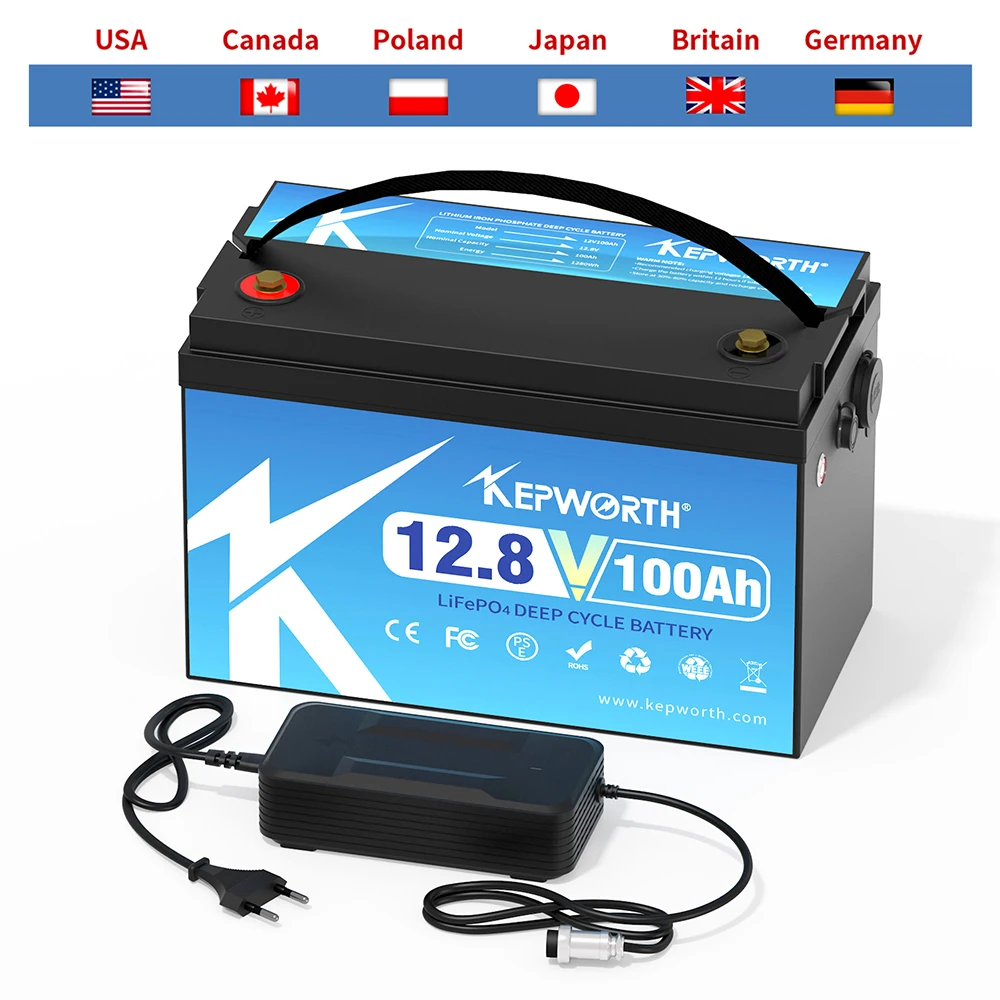 12V 100Ah 180Ah 200Ah 300Ah Lithium Iron Phosphate Battery With Upgraded BMS For RV Campers Golf Cart Off-Road Off-Grid