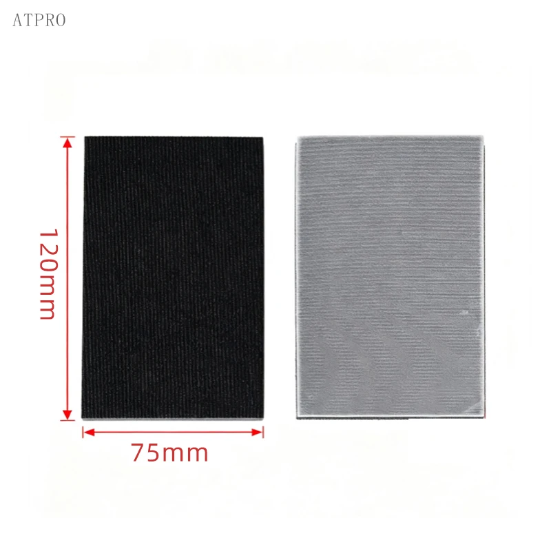 75*120mm Hook & Loop Sponge Interface Cushion Pad, Square Sanding Buffer Protective Pad Compatible with KOVAX Dry Sanding Paper