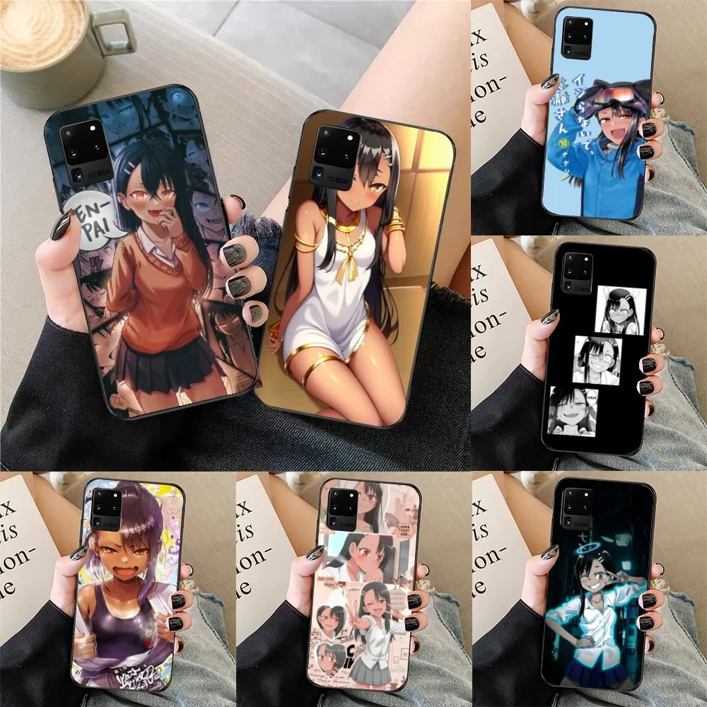 Anime Hayase Nagatoro Cell Phone Case for Samsung Galaxy S24 S23 S22 S21 S10 S9 S8 Plus Ultra Black Soft Phone Cover Funda