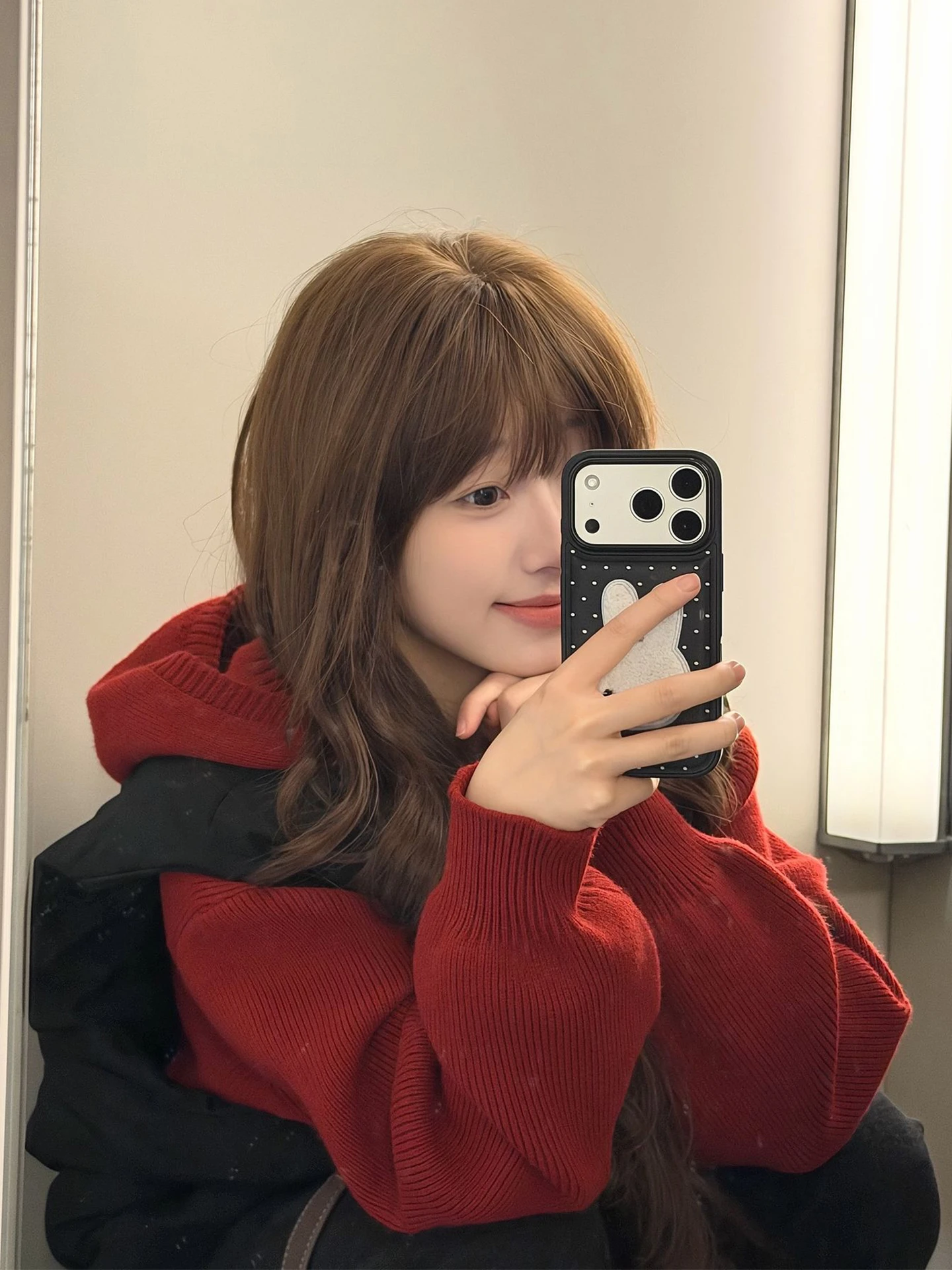 

Korean Sle Red Hooded Long Sve Women's Sweater Autumn Winter Loose Lazy High-End Feeling Casual Sweet Sle Top