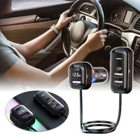 75W Car Charger Adapter 5 in 1 Back Row with Clips Fast Charging Type C Slot Universal 12v-24v Super Fast Car Charging