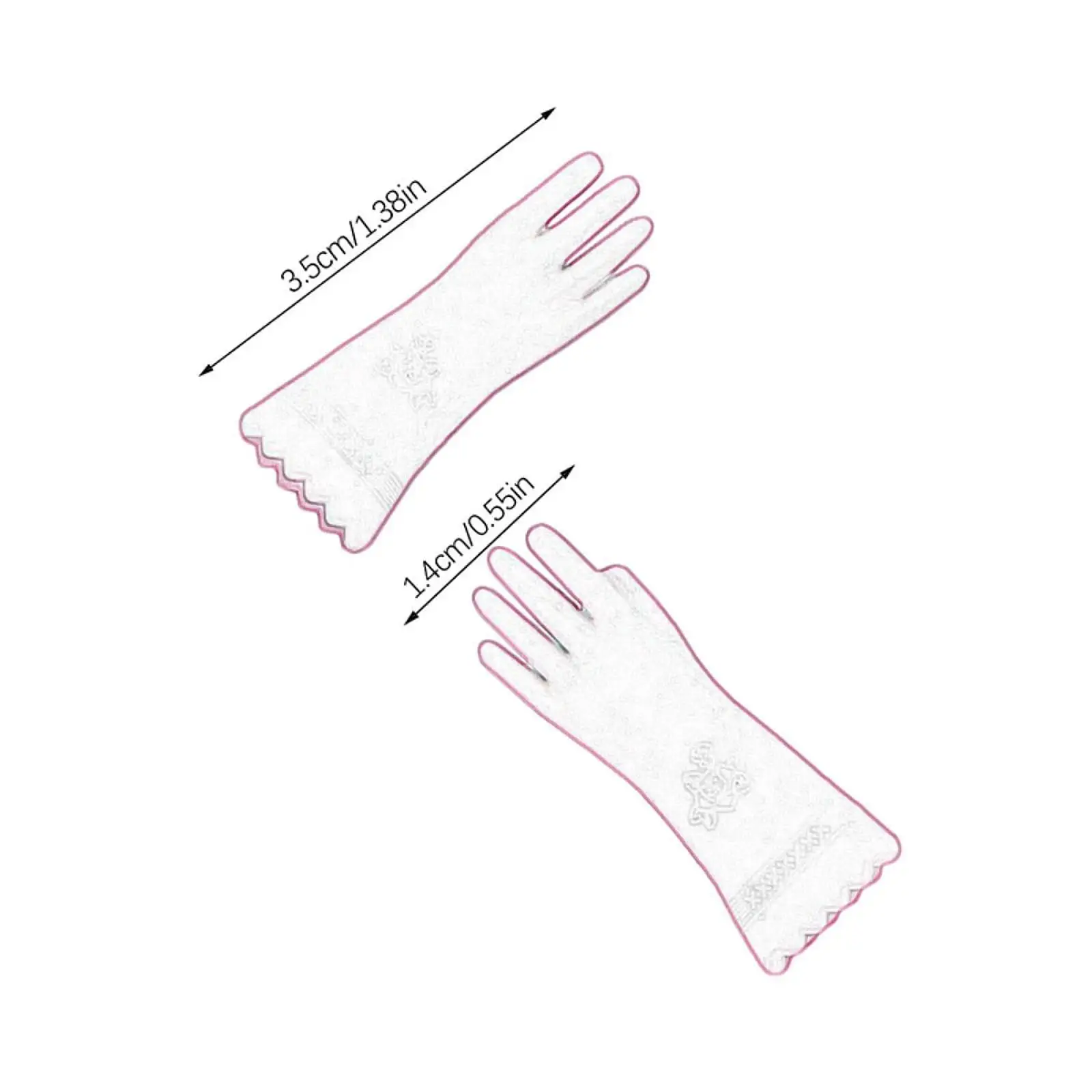 Luvas para casa de boneca em escala 1/12, móveis para casa de bonecas, mini fornecimento de casa, luvas minúsculas, modelo diy em miniatura para casa de bonecas