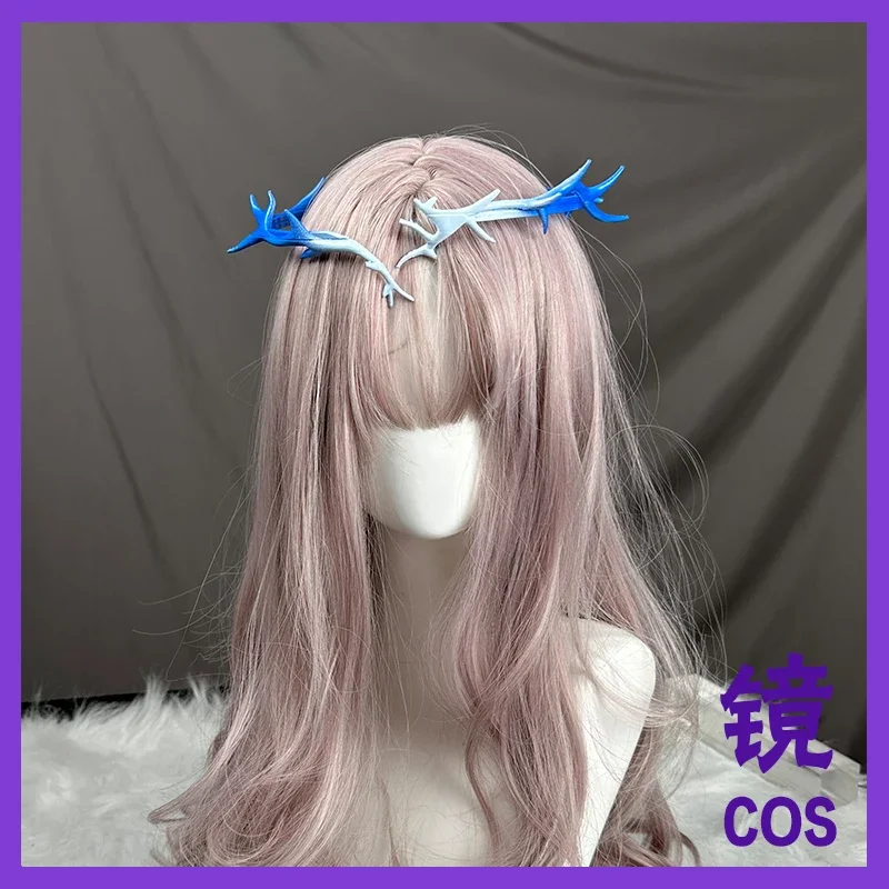 Cartethyia halo gradiente colorido onda wuthering cosplay headwear adereços acessórios para halloween natal festa extravagante