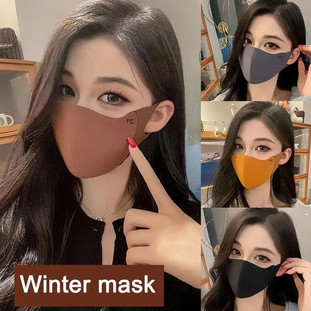 

Thickened Autumn Winter Sun Protection Warmth Mask Mask Protection Eye Solid No Windproof trace Color Corner Face A6W4