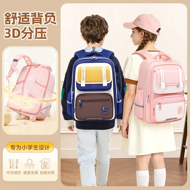 

Back to School Backpack for Boys Girls,Bookbag for Elementary Students,Comfortable Ergonomic Kids Daypack with Breathable Back