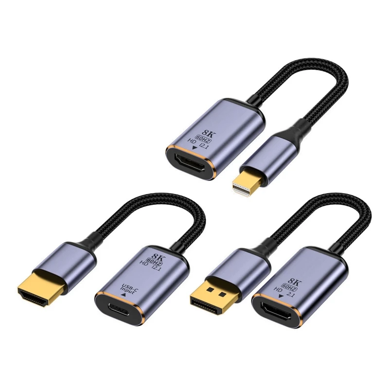 

HDMI-совместимый переходник «папа»-«мама» USB Type C-HDMI-совместимый конвертер HDMI-совместимый с DP /mini DP-переходником