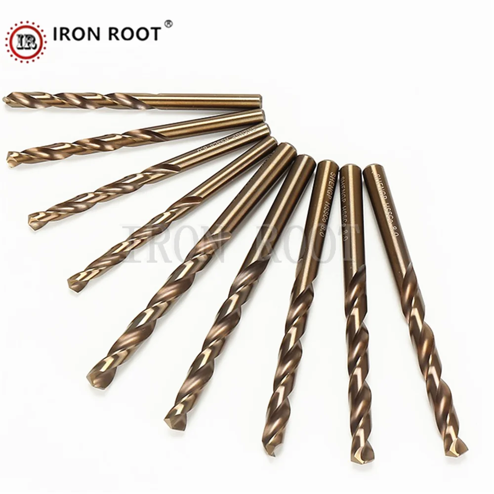 IRON ROOT HSS Cobalt-Containing Drill Bit 1mm-13mm CNC Tool Stainless Steel Special-Purpose Cobalt-Containing Twist Drill Bit