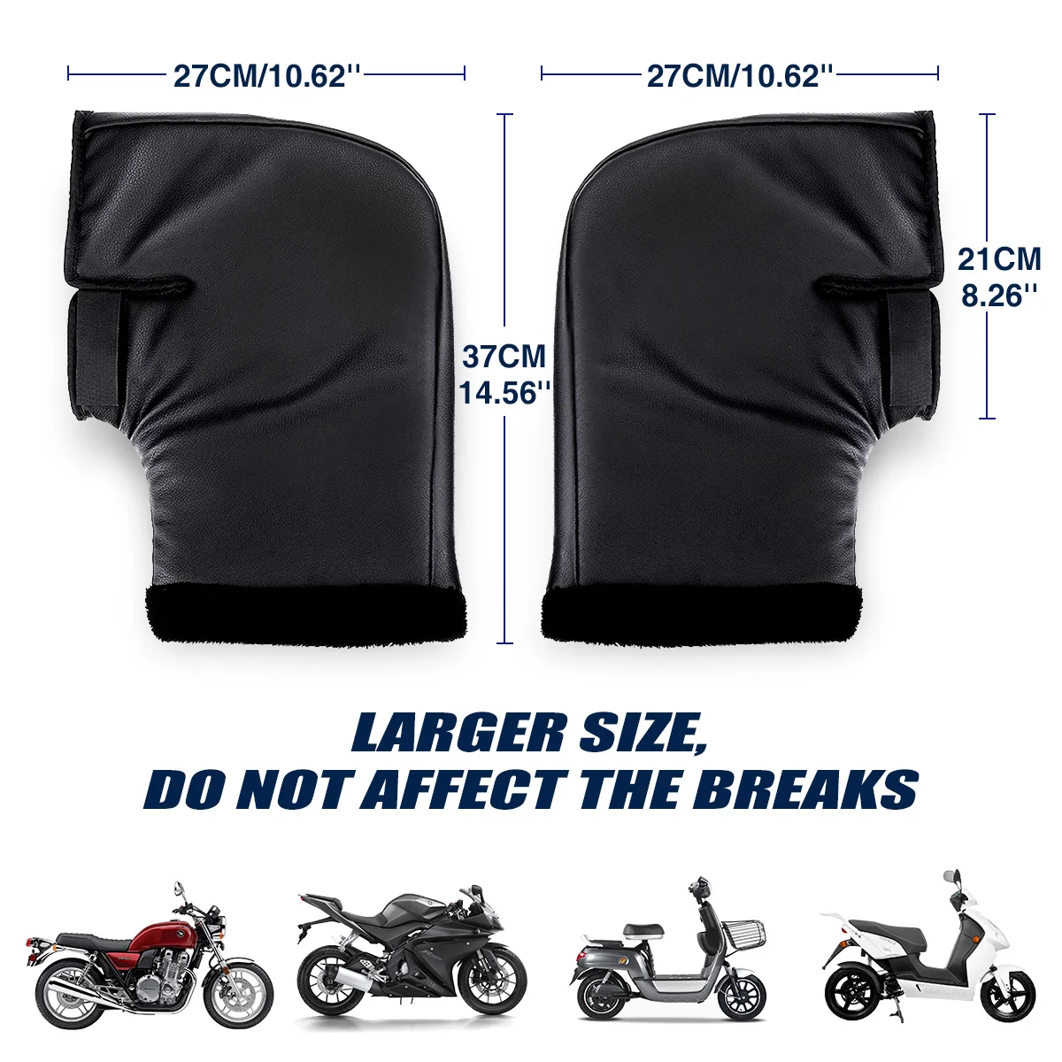 Hand Warmer Motorcycle Gloves Winter Muffs Handlebar Cover Mitt Warm Waterproof