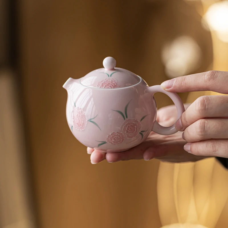 

170 мл розовая глазурь, ворс, краска, цветок, чайник, бутик, заварник для чая, горшок, бытовой чайник, чайник с шариковым отверстием, посуда, подарок