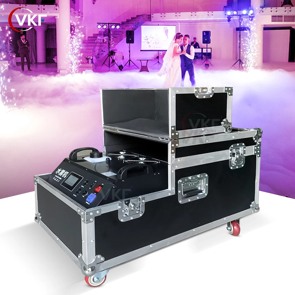 

EU MX Warehous 5000W Low Lying Fog Machine Water Fog Machine Effect Equipment Performance Wedding Party KTV Stage Double Tubes