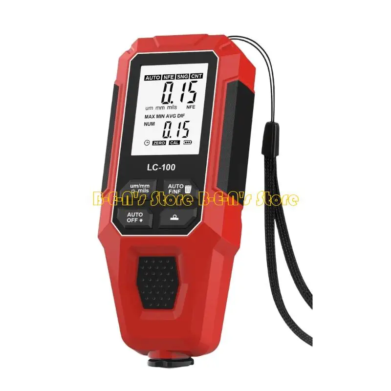 Y1AD Thickness Gauge Large LCD Display Coating Thickness Gauge 0-2000μm Professional Paint Coating Meter FE & NFE Paint Gauge