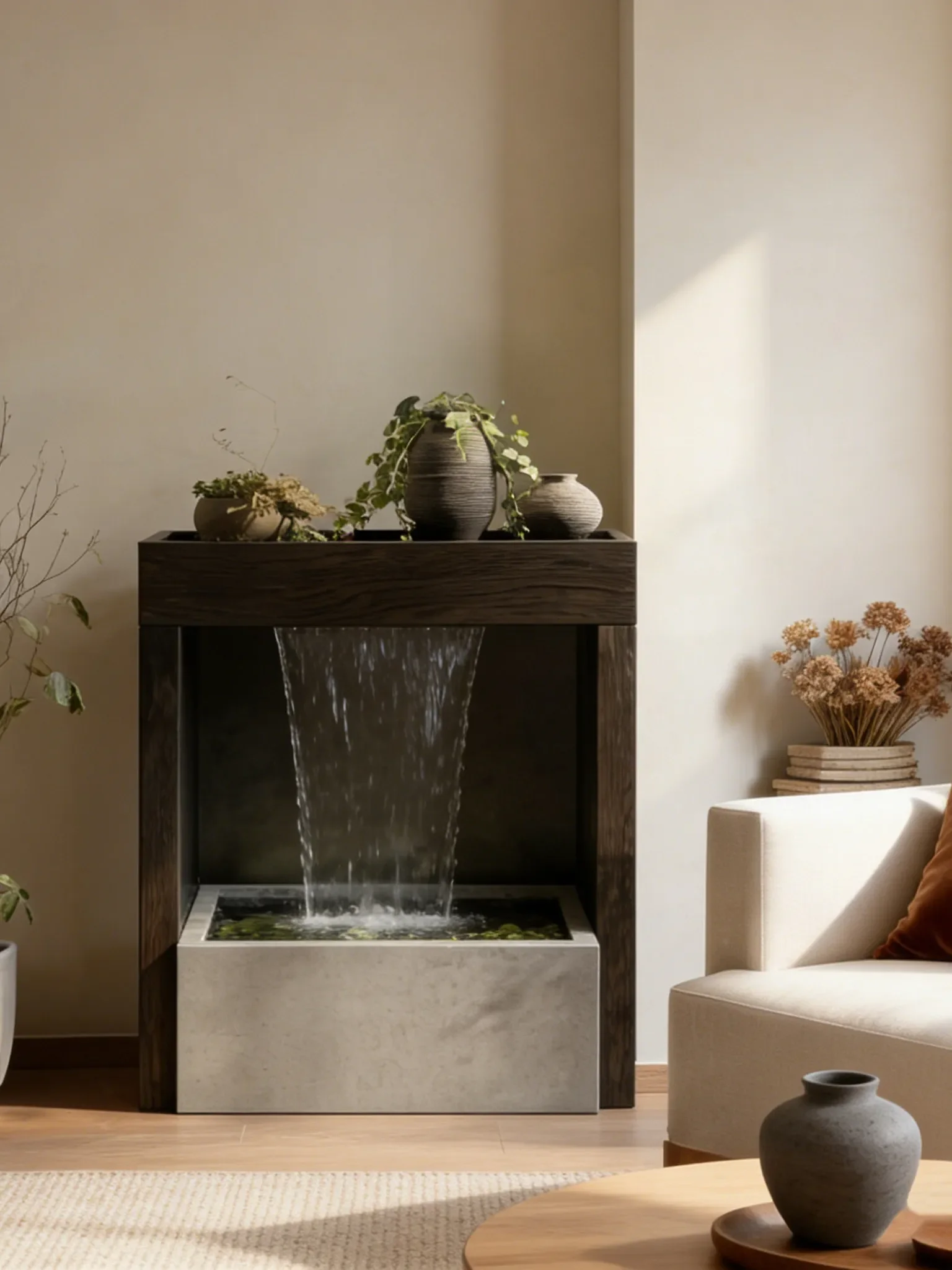 DSAModern simple flowing water ornament, living room decoration,circulating flowing water, indoor landscaping entrance