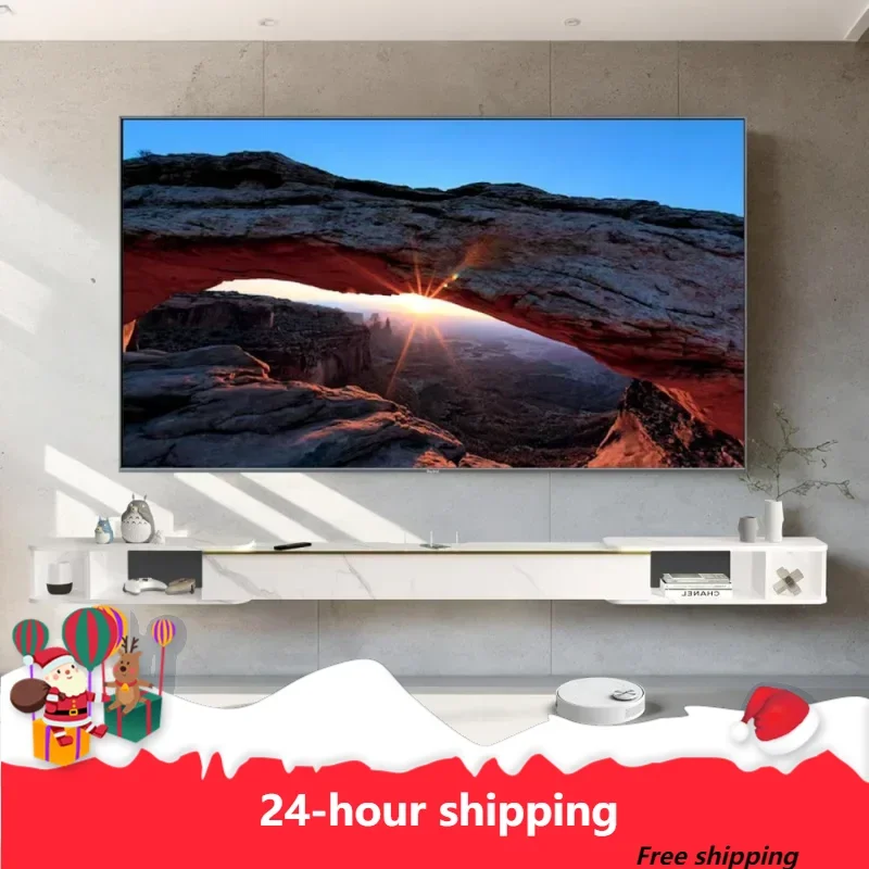 

Retractable Length Floating TV Stand,Minimalist Floating TV Shelf,Wall Mounted TV Console,Adjustable 87'' To 122''