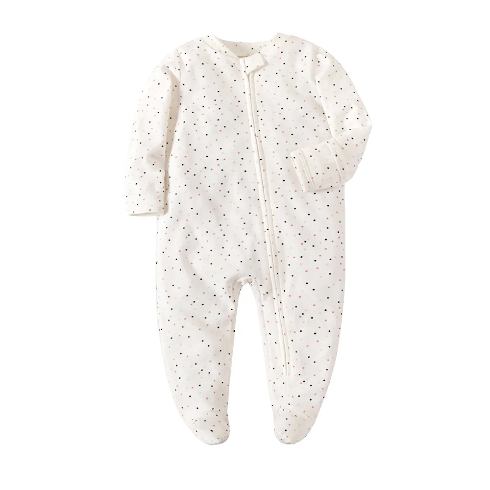 0-12 Months Newborn Girl and Boy Romper Pajamas 100% Cotton Long Sleeve Baby Clothe Zipper Jumpsuit Cotton Fashion Baby Clothing