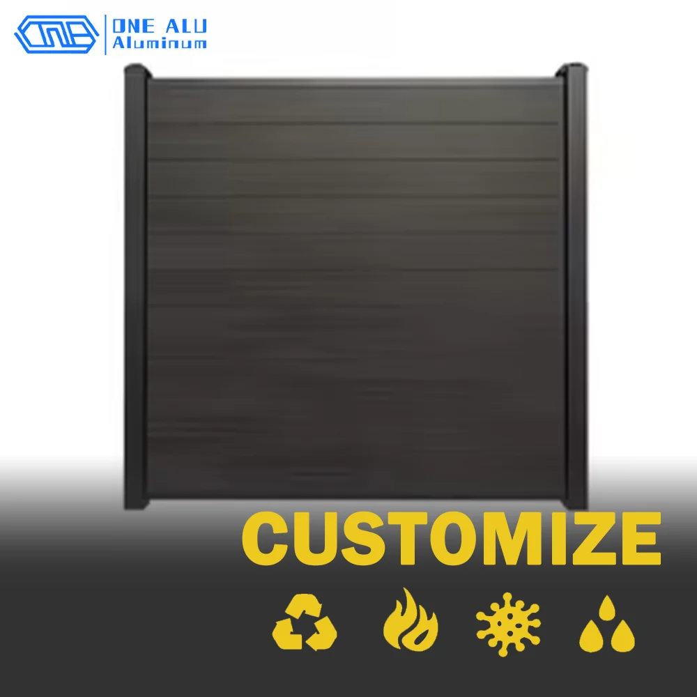 

Wholesale cheap WPC garden fence easy to install UV protection environmental protection wood plastic aluminum fence panel
