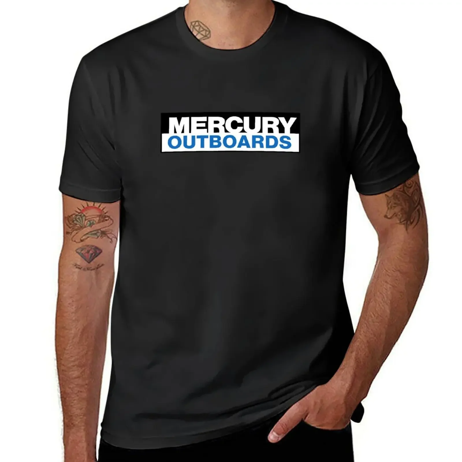 Copy of 80'S Classic Kiekhaefer Mercury Marine Outboards Logo T-Shirt tees vintage blacks anime men t shirts