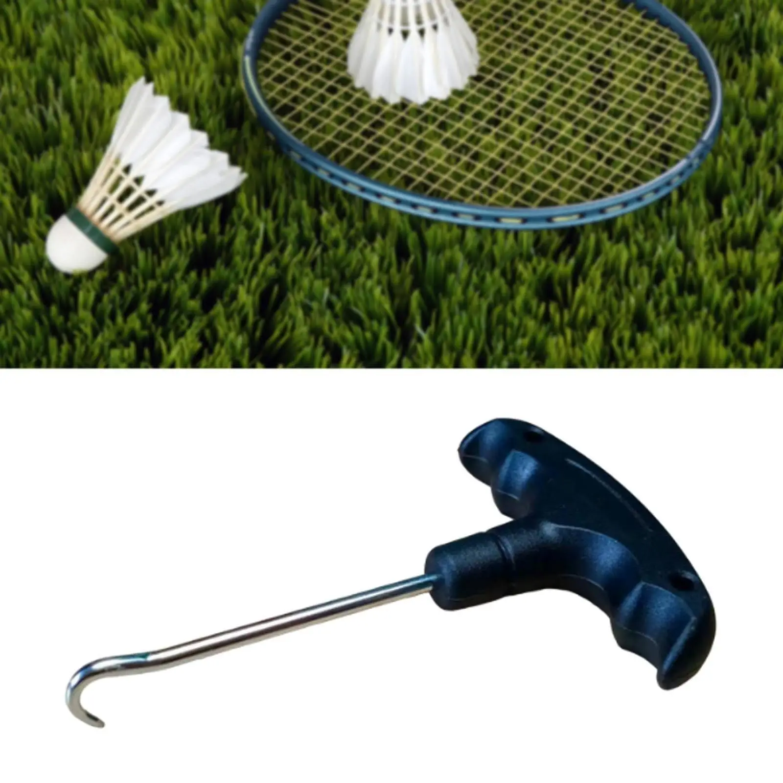 Máquina de enhebrado de raqueta de tenis, gancho de cuerda, cable de tracción, herramienta de cuerda de tenis portátil para raqueta de Bádminton