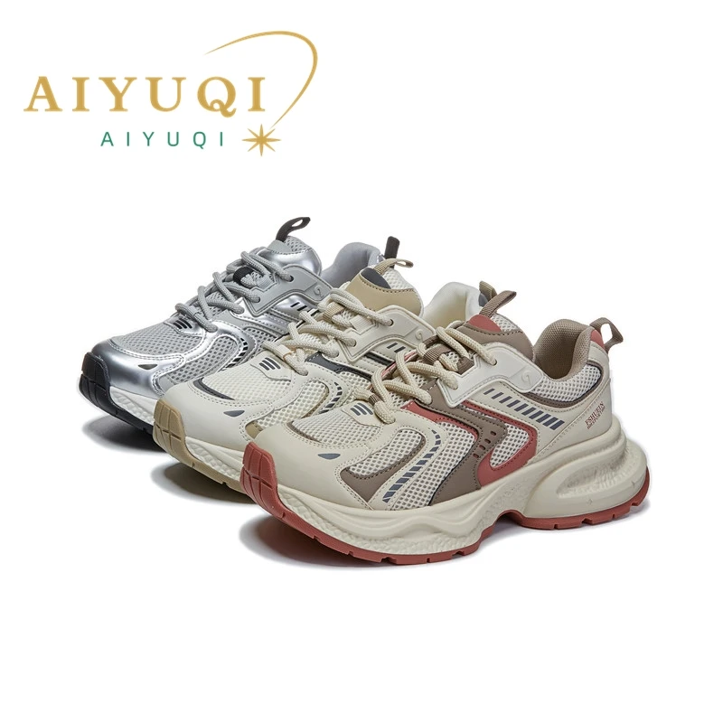 AIYUQI 2024 New Thick Soled Women'ssneakers Shoes Breathable Running Shoes Women's Fashion Student Girls Shoes