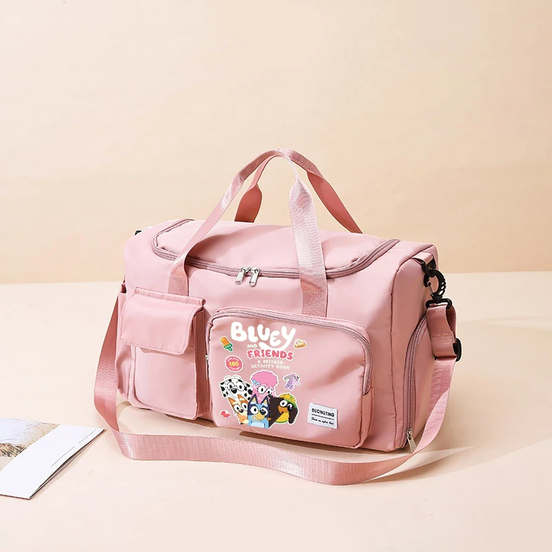 

Blueyes Bingo Travel Bags Women Men Handbags Cartoon Anime Graphic Print Carry on Luggage Large Capacity Portable Handbag Gifts