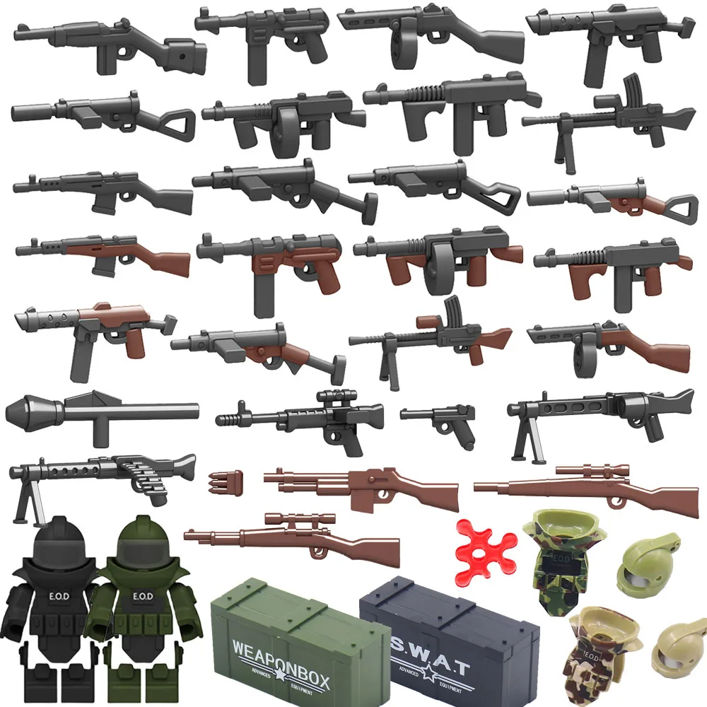 

WW2 военные строительные блоки, фигурки солдат, подарки, игрушки, оружие, пистолеты, мини-камуфляж, взрывозащищенная одежда, оборудование EOD K009