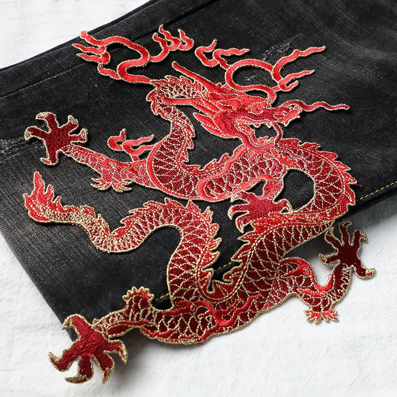 Dragon folk style large cloth patch Chinese style clothes decoration