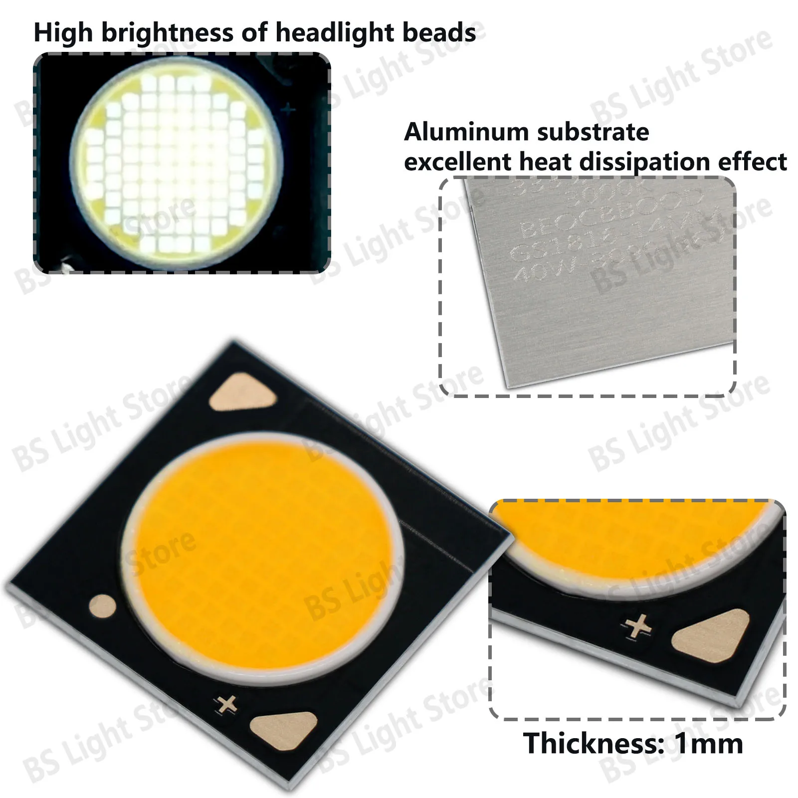 10pcs Super power 60W LED COB chip 40W 30W 20W 10W High quality DC36-39V For Home Ceiling light Accessories Flood light module