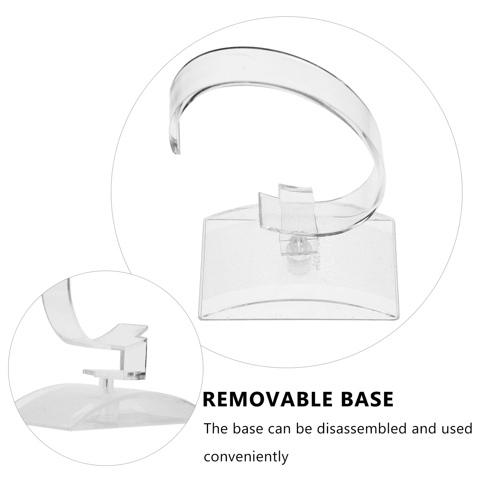 6 Pcs Acrylic Jewelry Display Watch Rack Bracelet Holder Rotating Exhibitor Durable Protective Practical Elegant