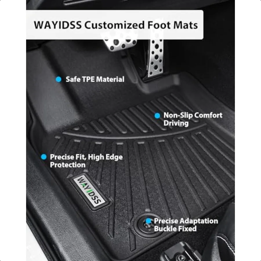 بطانات أرضية لعام 2025 إصدار الوقود تشيفي إكوينوكس غير EV مع بطانات البضائع مسند الظهر MatTPE سجادات أرضية السيارة لحماية جميع الأحوال الجوية