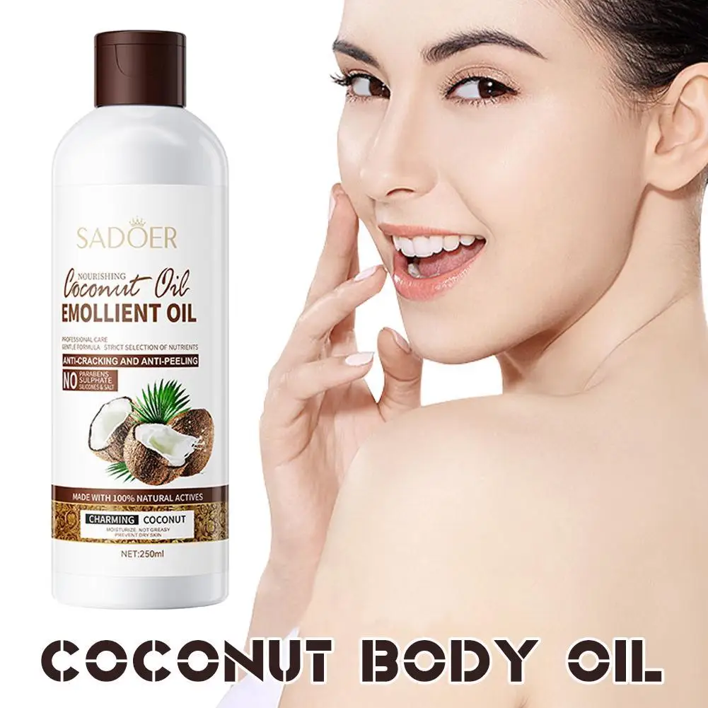 250ML Body Oil for Skin Care Whitening Moisturizing Anti-aging Nourishing Multipurpose Coconut Oil