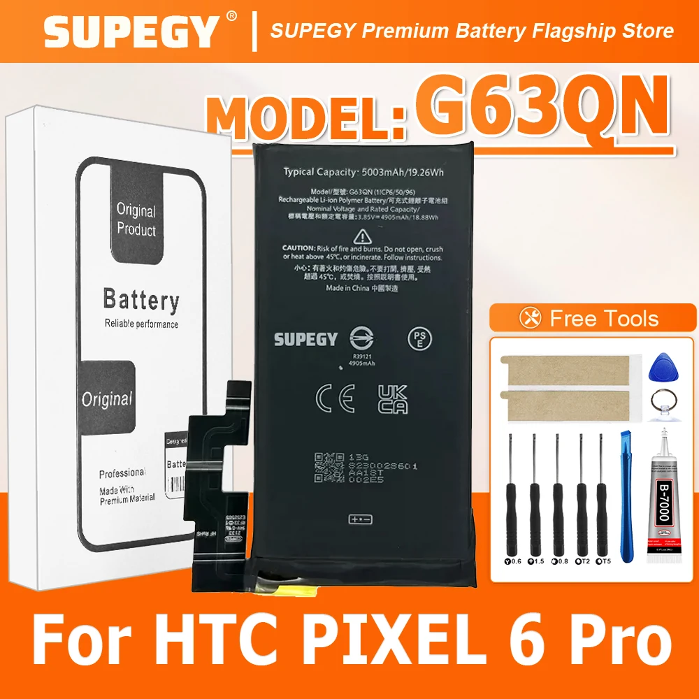 2026 Years 100% Brand New  G63QN  Replacement Battery For Google Pixel 6 pro  Batteria+Free Tools