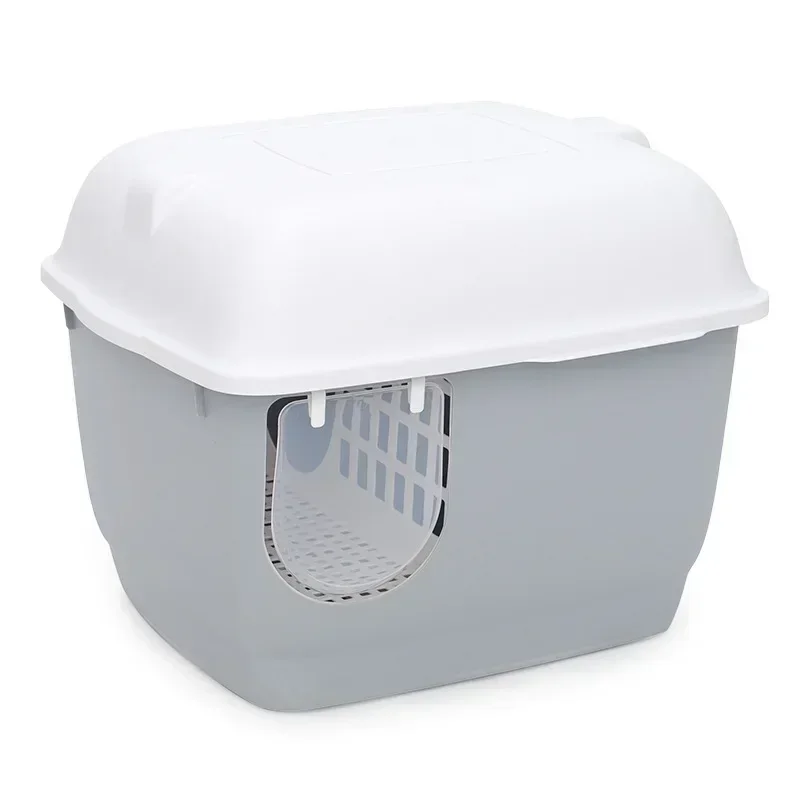 Long Corridor Cat Litter Box Odor Blocking and Deodorizing Toilet Large-Space Cat Waste Bin with Dry-Wet Separation