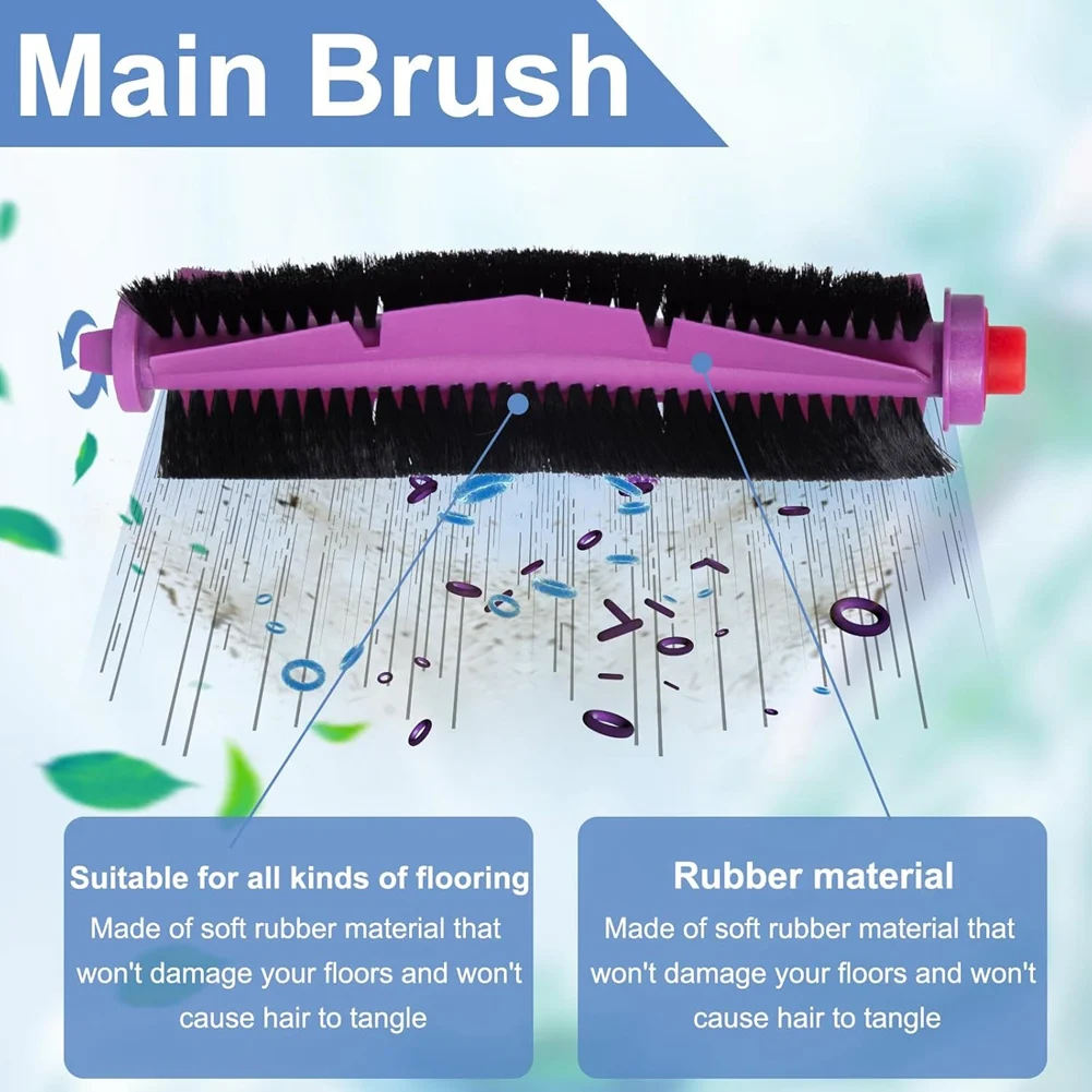 

L65A For Eureka J12 Ultra Robot Vacuum Cleaner Main Side Brush Hepa Filter Mop Cloth Dust Bags Replacement Accessories Parts