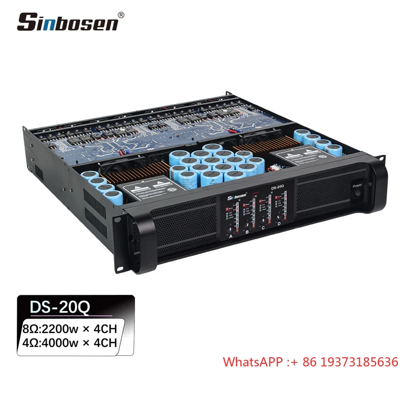 Amplificador de sistema de música de fondo Sinbosen, módulo amplificador de subwoofer-amplificador de potencia de 5000 vatios DS-20Q