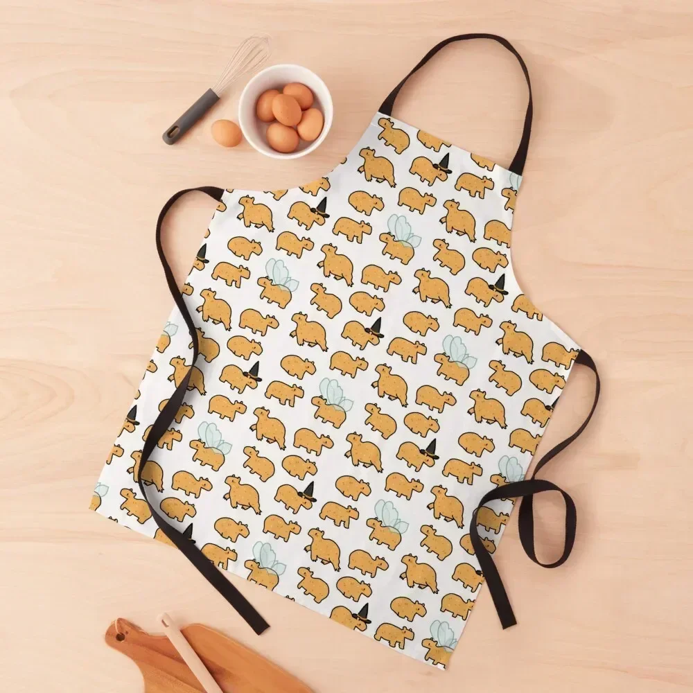

capybaras Apron Kitchen For Women man chef uniform Kitchen Things Men kitchen Apron
