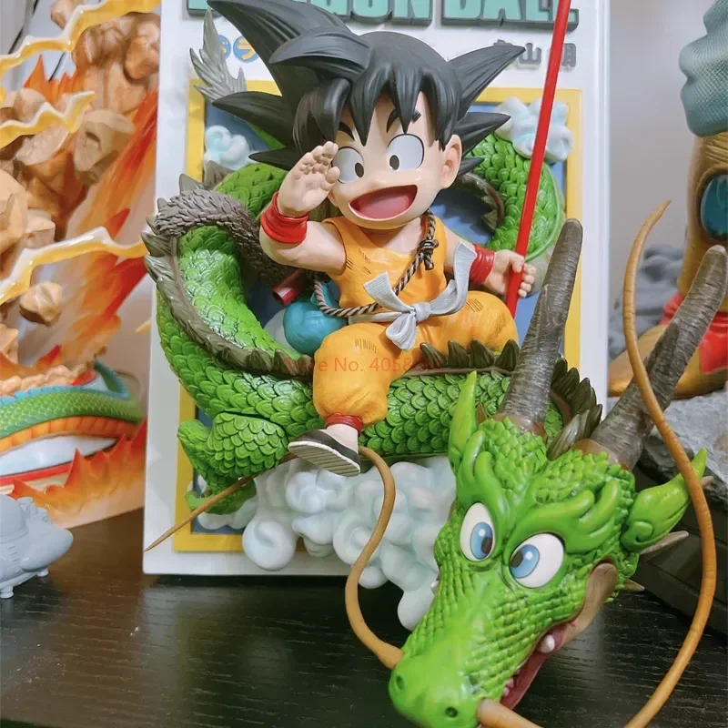 In Stock Comic Title Page Little Goku Anime Figure 30cm Statue Dragon Ball Super Goku Ornament 1:1 Remastered Version Gift Toys