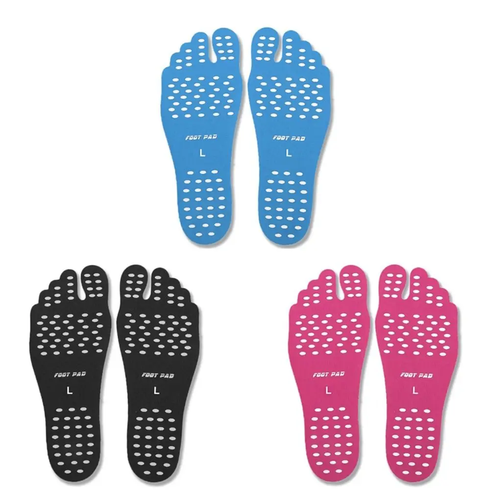 Non-slip Adhesive Insoles Anti Slip Barefoot Stick Invisible Shoe Pad Silica Gel Footpads Sticker Beach Shoes