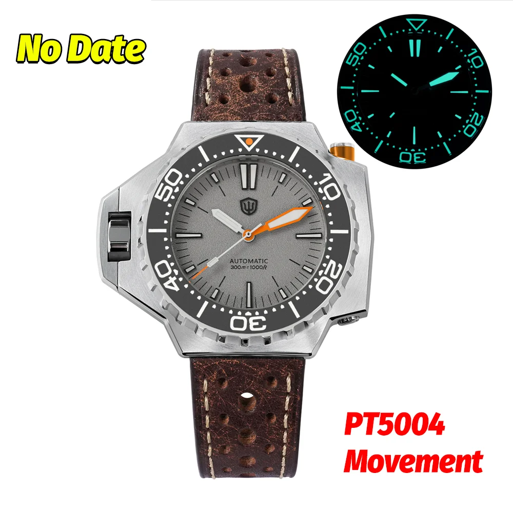 Watchdives WD1968 300M automatisch mechanisch duikhorloge Pt5000/Pt5004 waterdichte keramische bezel BGW9 roestvrijstalen retro horloge