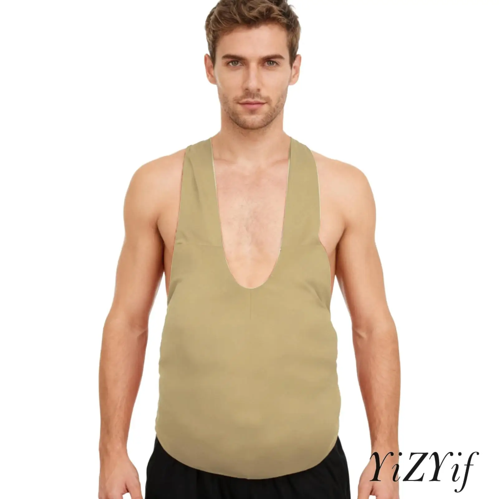 1 قطعة حشوة البطن وهمية قابل للتعديل الدهون موقف الدعامة هالوين زي ملحق للبالغين الرجال النساء مضحك مخيف وهمية وسادة البطن #1