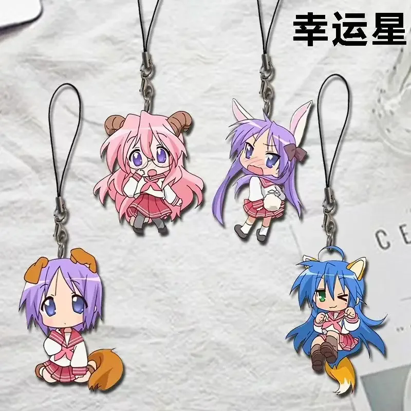 Lucky Star Izumi Konata Acrylic Keychain Ornaments Collection Key Bag Pendant Clothing Accessories Gift