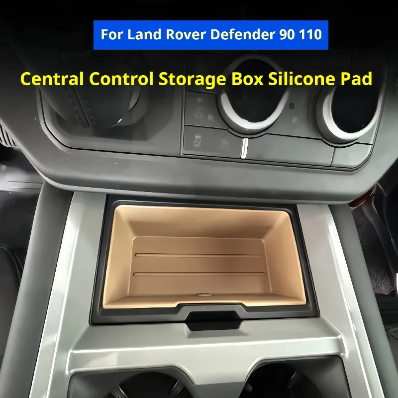 

For Land Rover Defender 90 110 2025 Car Central Control Storage Box Lower Silicone Storage Compartment in The Center Console