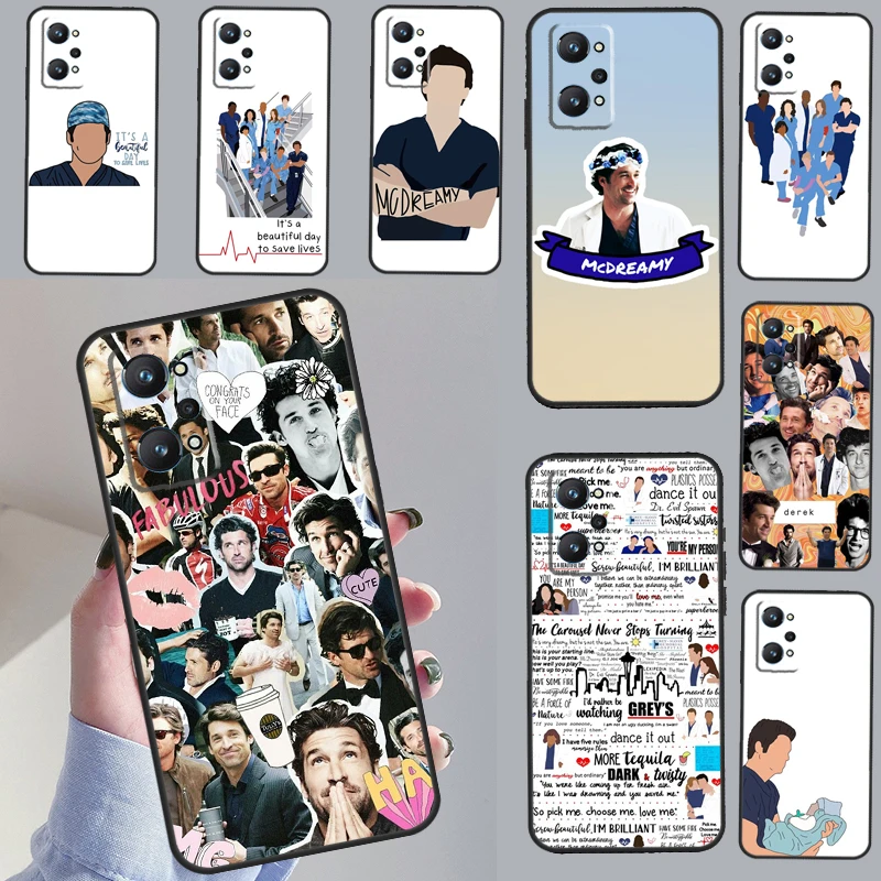 Derek Shell-Capa de Anatomia Cinzenta para Realme, Realme 10 Pro Plus, C55, C35, C33, C31, C30, C21Y, GT Neo 5, OnePlus 11, Nord 3 2T, CE 2 Lite