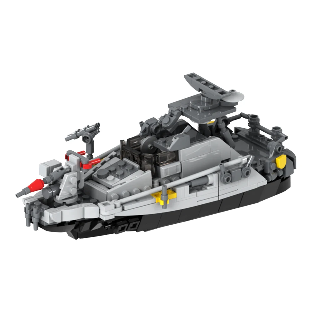 Gobricks moc filmes clássicos torero patrulhas barco bloco de construção conjunto explorando navio de guerra mecânico armas de água tijolos brinquedos