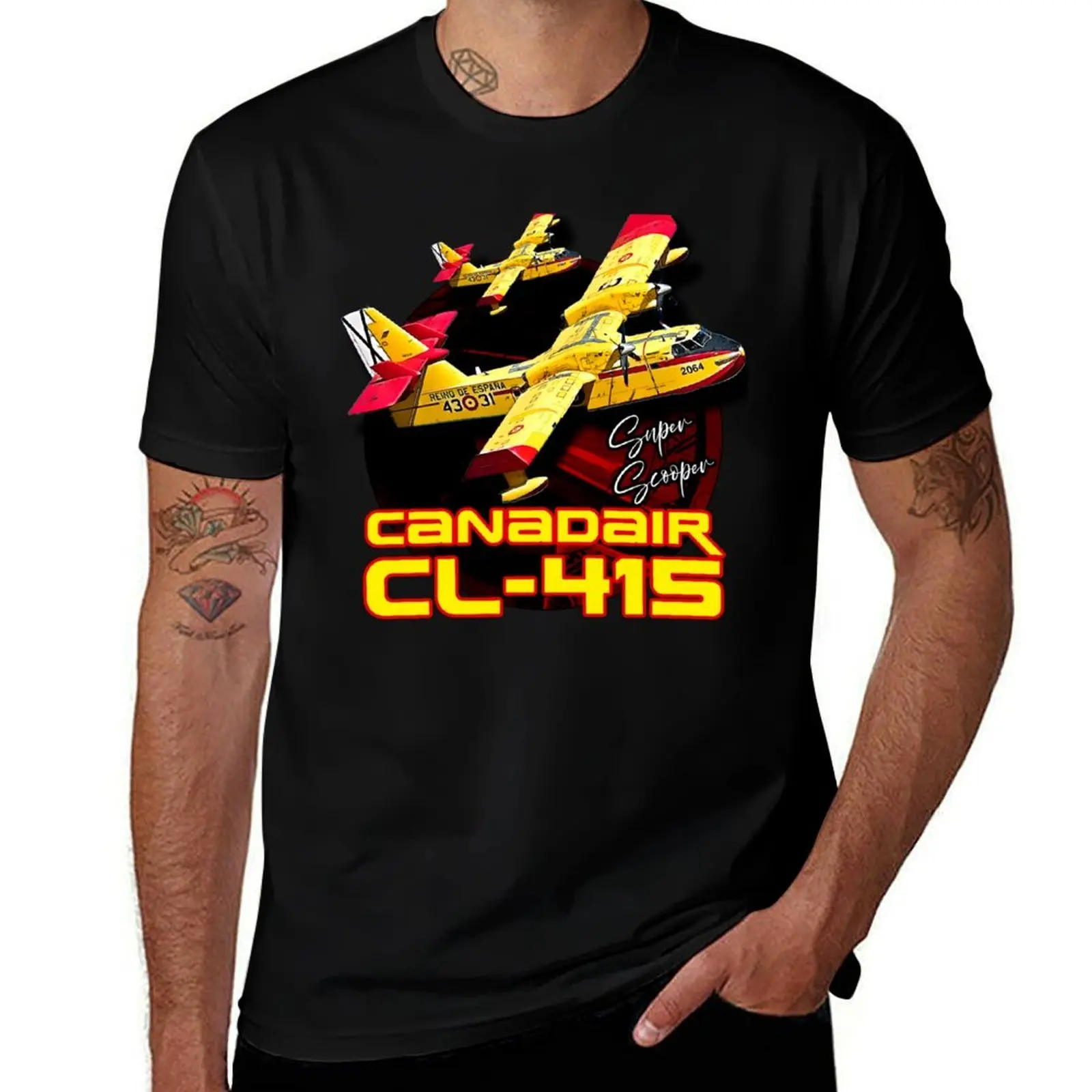 firebomber cl-415 Aircraft Canadair Super Scooper T-Shirt Christmas Casual Tee Shirt