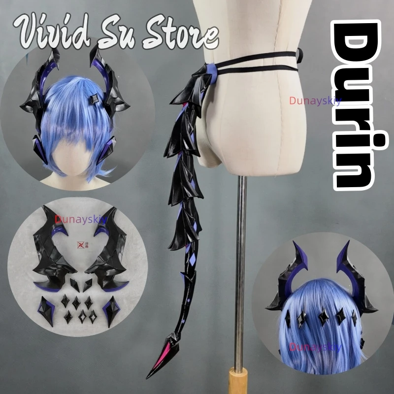 

Головные уборы Durin, аксессуары для хвоста с 3D принтом Genshin Impact Durin, реквизит для косплея для Хэллоуина, вечеринки, взрослых, женщин и мужчин, ролевые игры