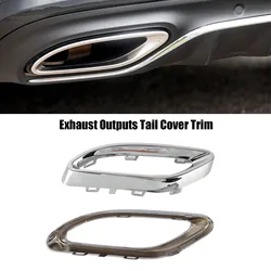 Gloss Chrome Exhaust Tip Cover Trims Replacement for Mercedes‑Benz A B C E GLC CLS‑Class W177 W247 W205 W213 X253 C257