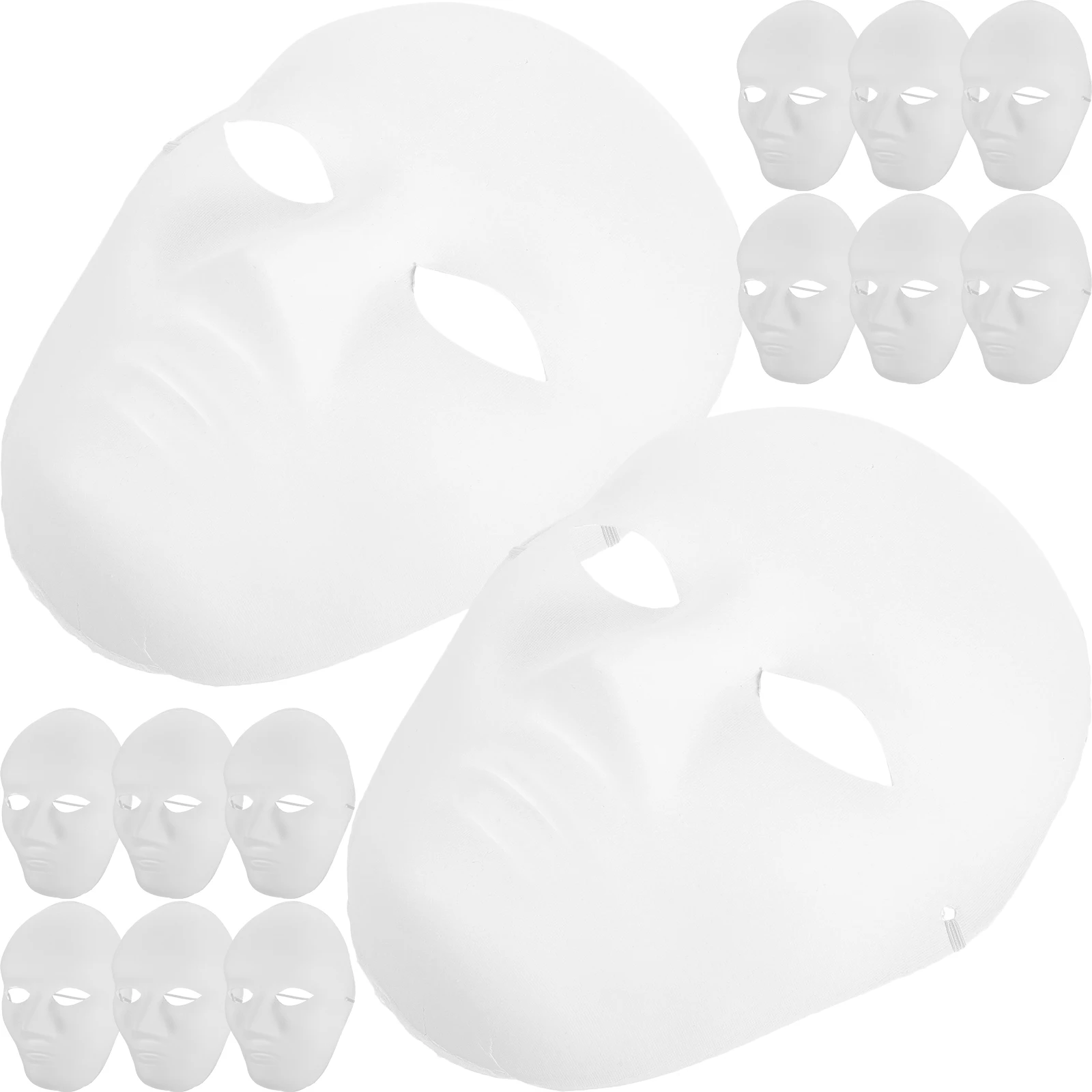 

24 Pcs Ghost Hand Painted Mask Blank White Masks Halloween Masquerade Women's Costumes
