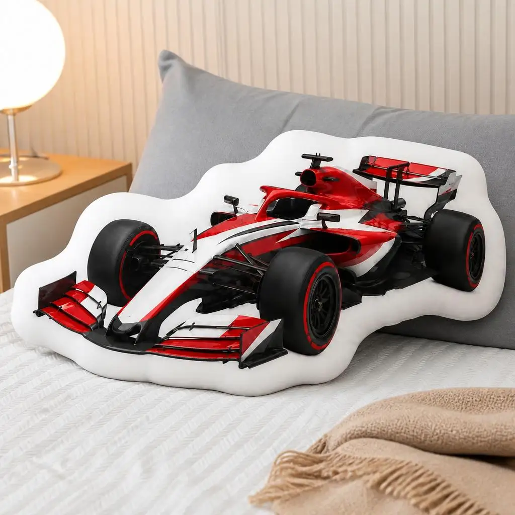 Speed Prototype Wheel Racing Car Concept Plush Pillow Cushion Funny Stuffed Throw Pillow Home Decor Gift Sofa Bed