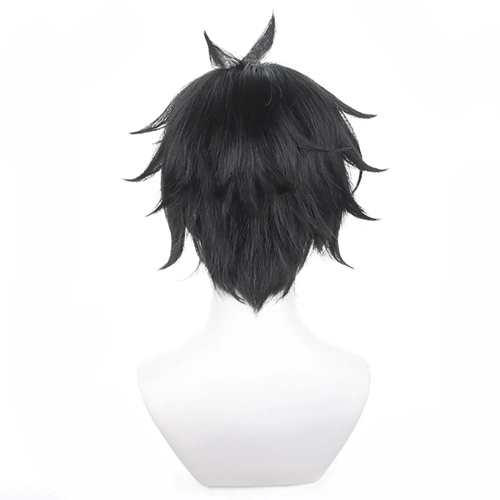 Anime Cosplay Wig for Game Honkai Star Rail Dan Heng Cosplay Wig Black Short Hair Wigs for Boys and Men