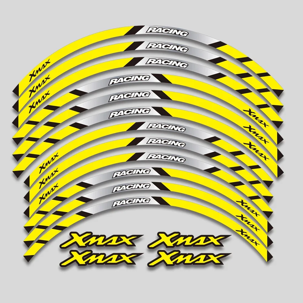 For YAMAHA XMAX300 XMAX250 Xmax125 XMax 300 250 125 Motorcycle Accessories Stickers Wheels Hub Reflective Stripe Tape Rim Decals