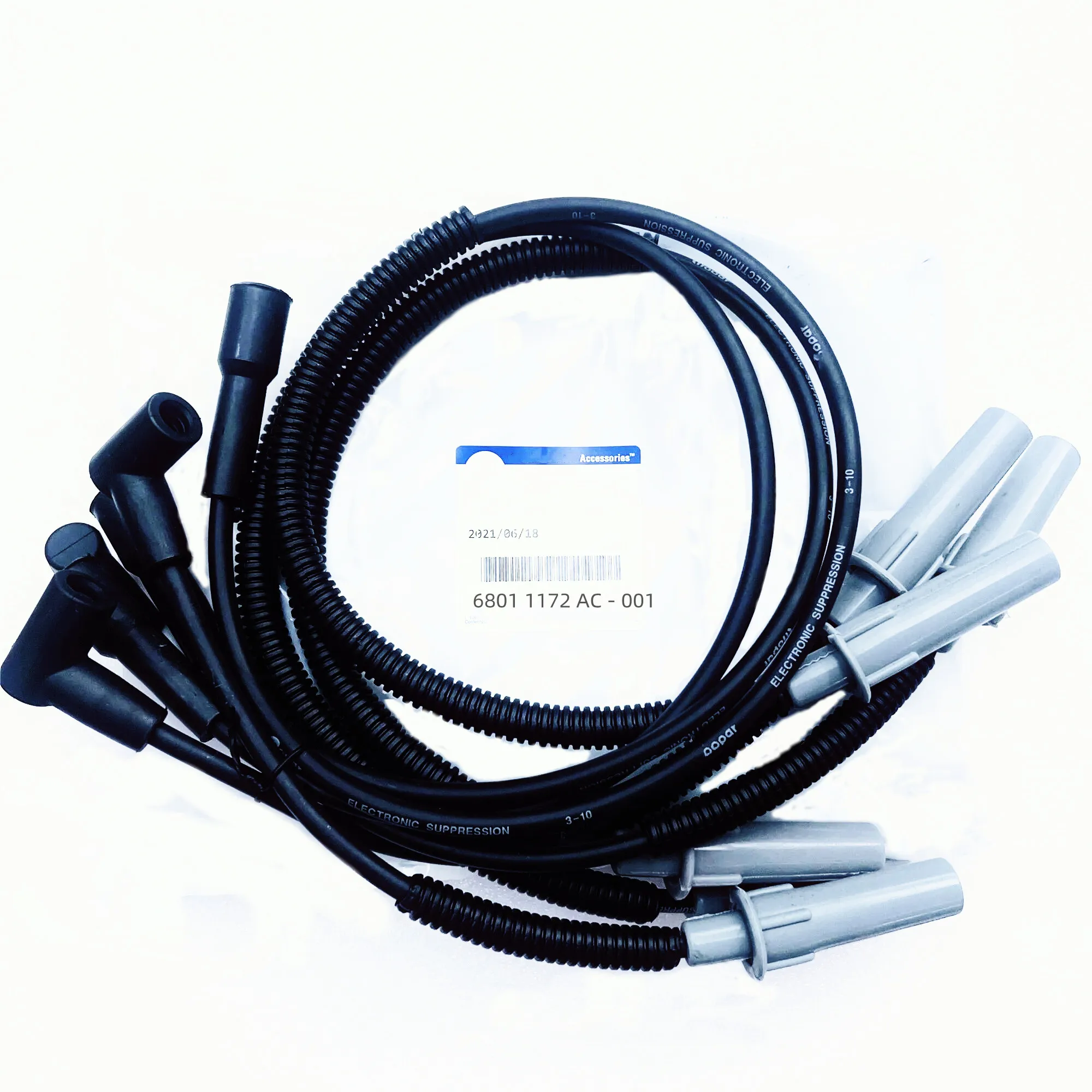 

Кабель зажигания WAP01, 6 шт./комплект (провод зажигания, провод для разделения цилиндров), 68017712AC, подходит для: 3.8L, Wrangler JK, J3, 2007-2011 гг.